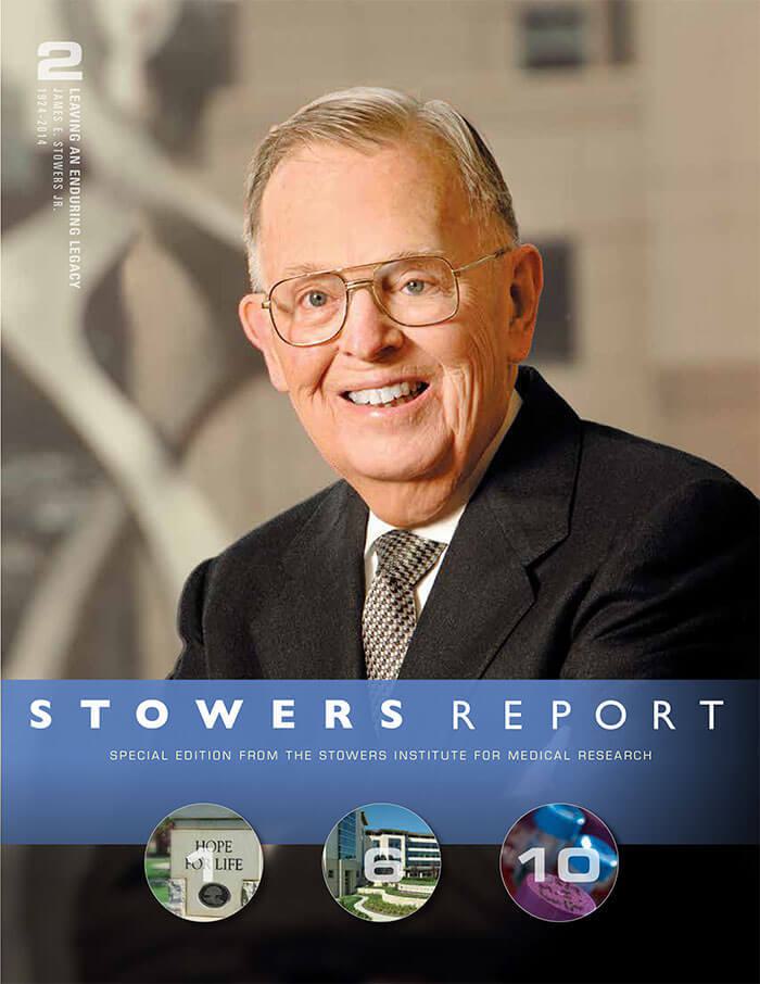Cover of the Special Edition of the 2014 Spring Stowers Report, the newsletter of the Stowers Institute