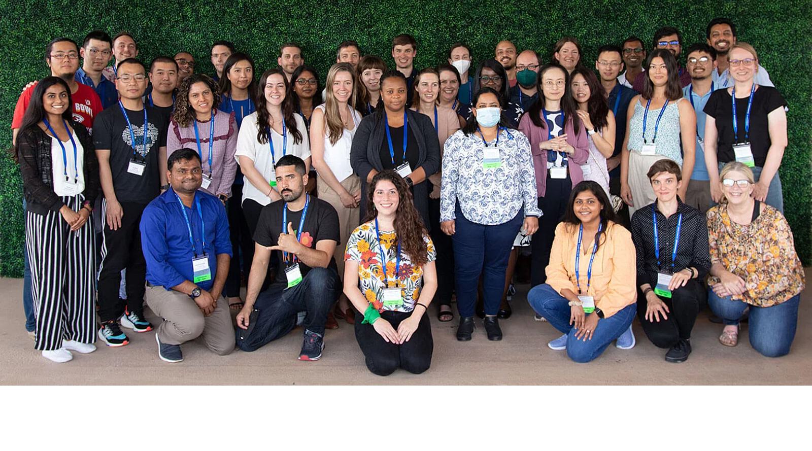 Group photo of postdoctoral researchers at the Stowers Institute